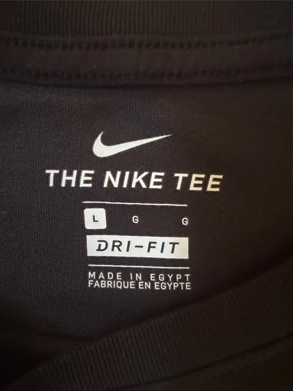 Nike Elite dri-fit Black Long-Sleeve Tee with Gold Tone Logo men’s L